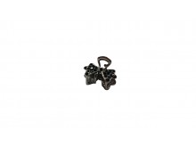 Broche Mini Moño con Strass Negro x Unidad