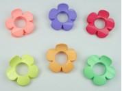 Broche nylon grande flor x unidad