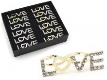 Anilllo doble love con strass en caja