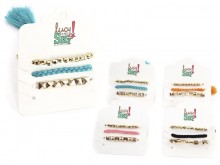 Set pulsera x 3 trenza borla