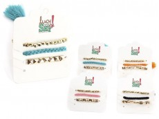 Set pulsera x 3 trenza borla