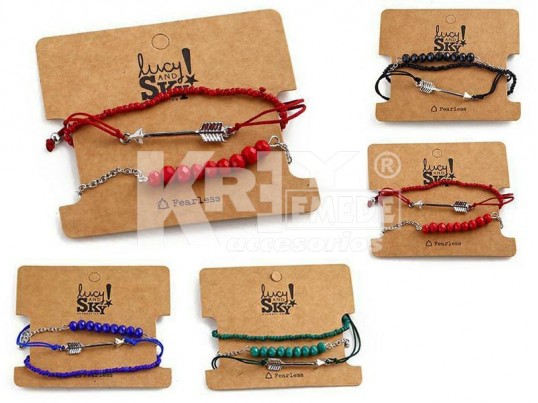 Set pulseras flecha x3u