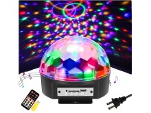 Bola led rgb audioritmica y reproductora de MP3 c/control remoto