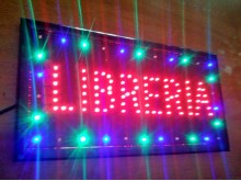 Cartel led LIBRERÍA con movimiento